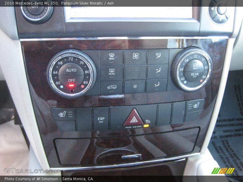 Palladium Silver Metallic / Ash 2010 Mercedes-Benz ML 350