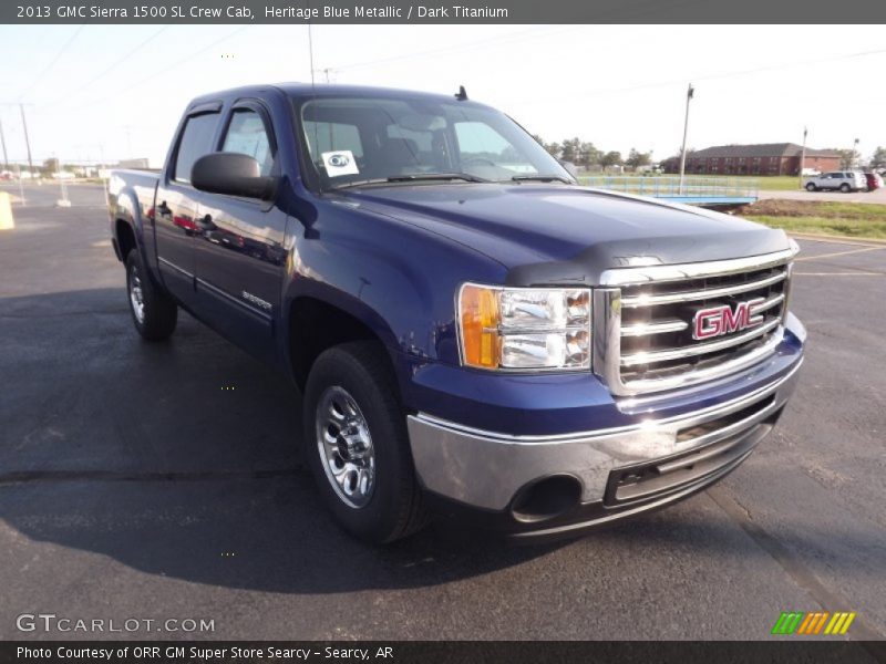 Heritage Blue Metallic / Dark Titanium 2013 GMC Sierra 1500 SL Crew Cab