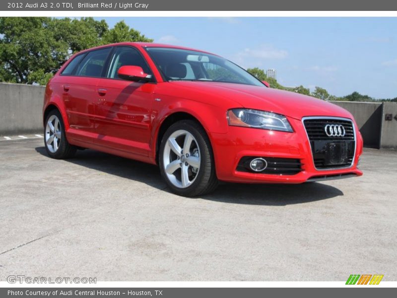 Brilliant Red / Light Gray 2012 Audi A3 2.0 TDI