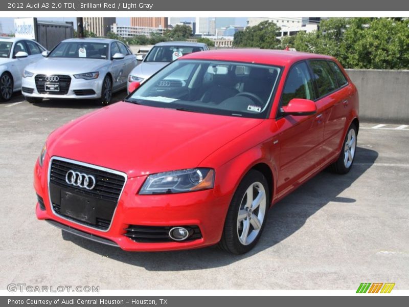 Brilliant Red / Light Gray 2012 Audi A3 2.0 TDI