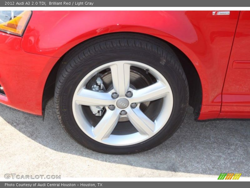 Brilliant Red / Light Gray 2012 Audi A3 2.0 TDI
