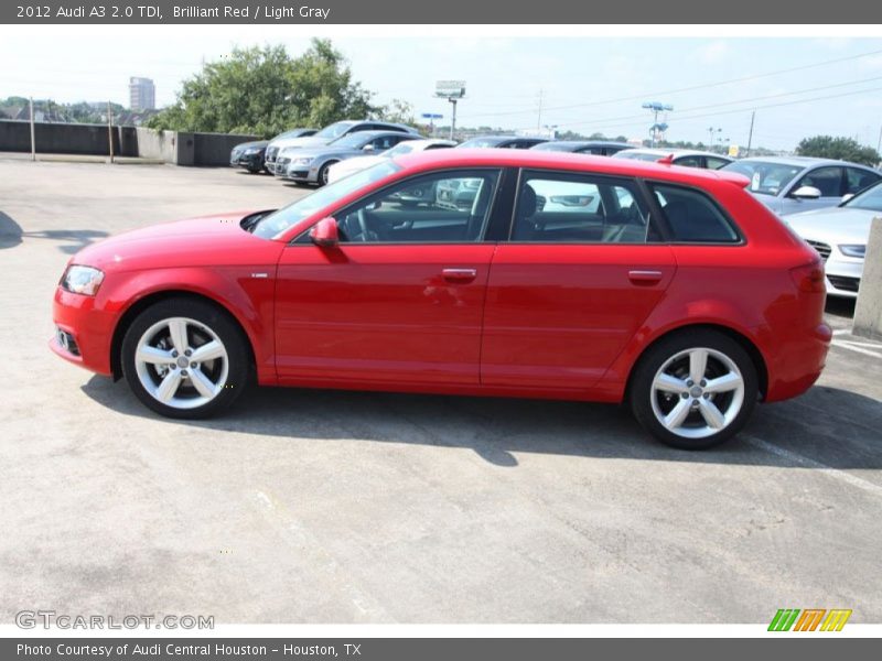 Brilliant Red / Light Gray 2012 Audi A3 2.0 TDI