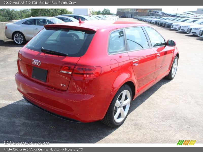 Brilliant Red / Light Gray 2012 Audi A3 2.0 TDI