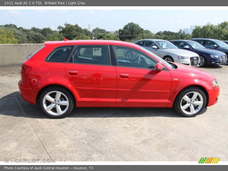 Brilliant Red / Light Gray 2012 Audi A3 2.0 TDI