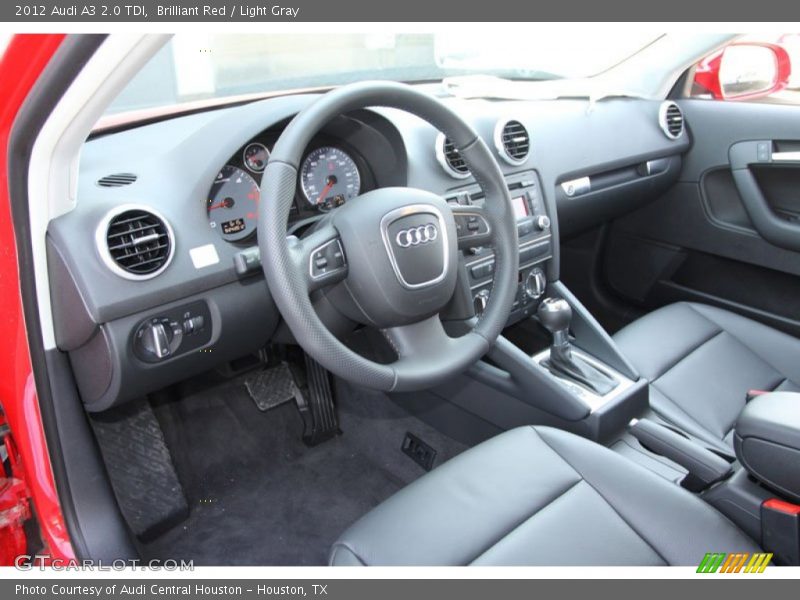 Brilliant Red / Light Gray 2012 Audi A3 2.0 TDI