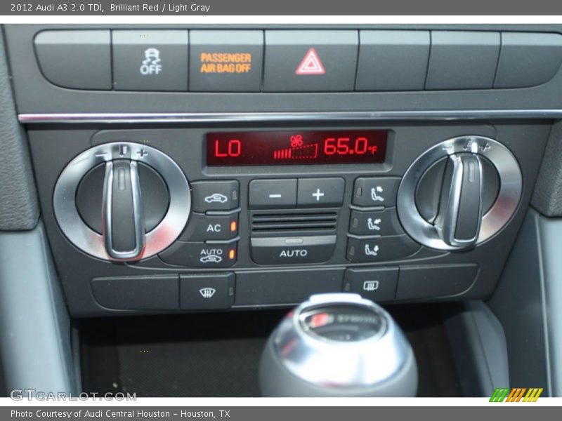 Brilliant Red / Light Gray 2012 Audi A3 2.0 TDI