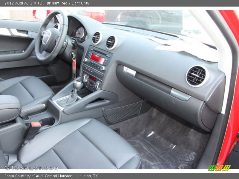 Brilliant Red / Light Gray 2012 Audi A3 2.0 TDI