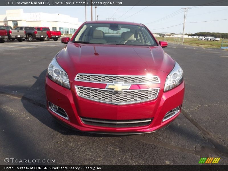 Crystal Red Tintcoat / Cocoa/Light Neutral 2013 Chevrolet Malibu LTZ