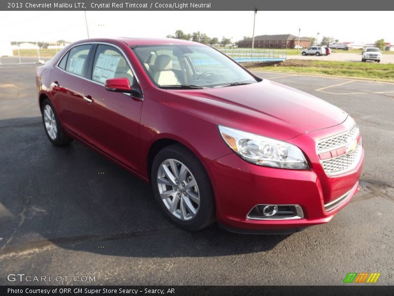 Crystal Red Tintcoat / Cocoa/Light Neutral 2013 Chevrolet Malibu LTZ