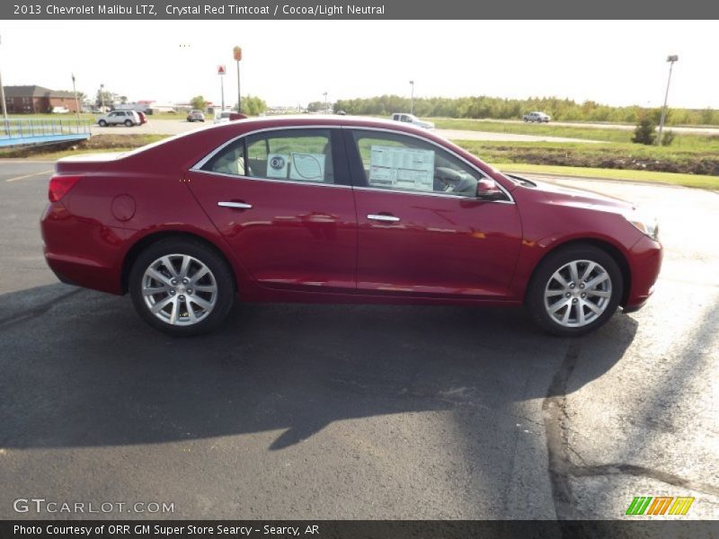 Crystal Red Tintcoat / Cocoa/Light Neutral 2013 Chevrolet Malibu LTZ