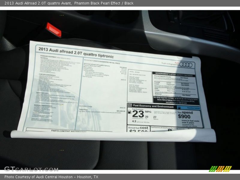  2013 Allroad 2.0T quattro Avant Window Sticker