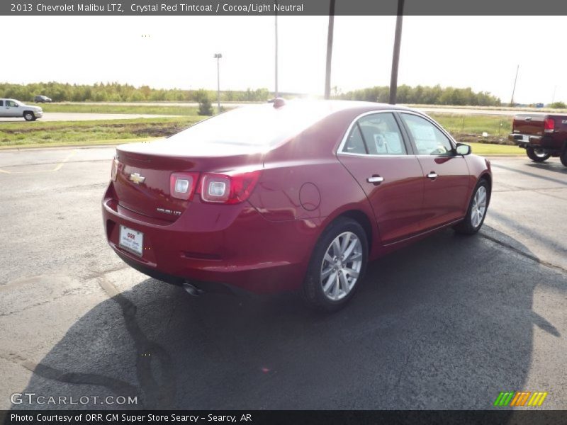 Crystal Red Tintcoat / Cocoa/Light Neutral 2013 Chevrolet Malibu LTZ