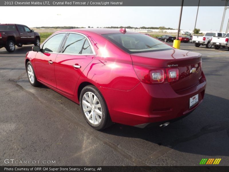 Crystal Red Tintcoat / Cocoa/Light Neutral 2013 Chevrolet Malibu LTZ