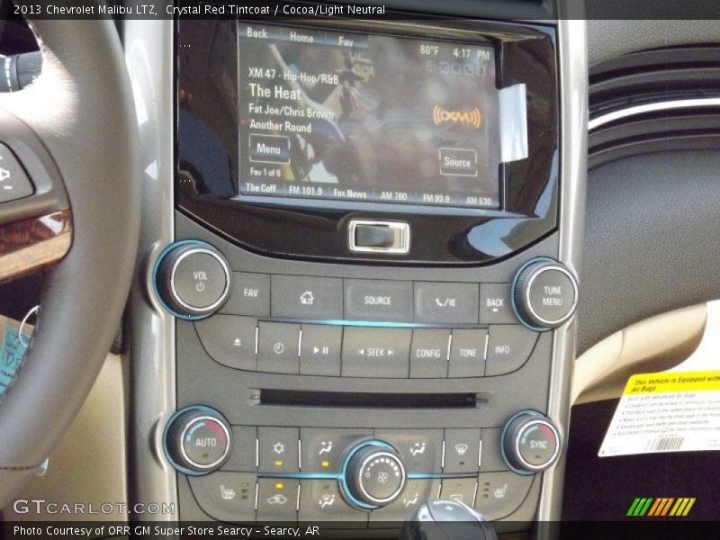 Crystal Red Tintcoat / Cocoa/Light Neutral 2013 Chevrolet Malibu LTZ