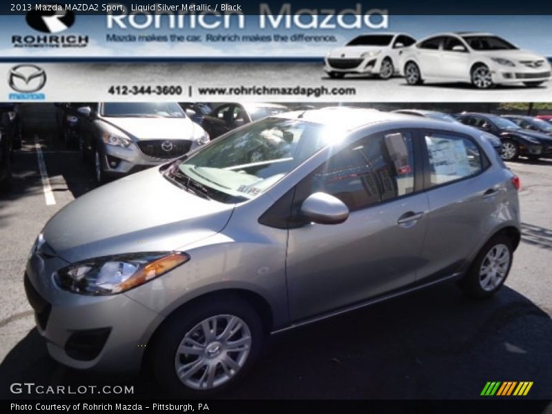 Liquid Silver Metallic / Black 2013 Mazda MAZDA2 Sport