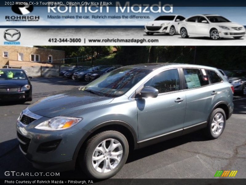Dolphin Gray Mica / Black 2012 Mazda CX-9 Touring AWD