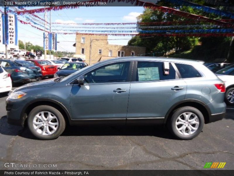 Dolphin Gray Mica / Black 2012 Mazda CX-9 Touring AWD
