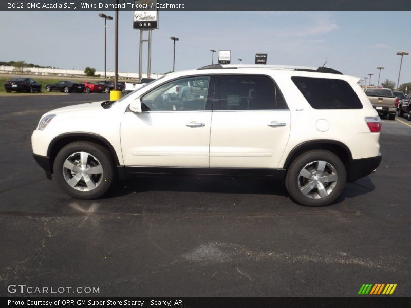White Diamond Tricoat / Cashmere 2012 GMC Acadia SLT