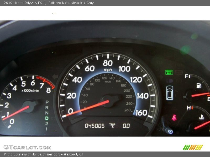 Polished Metal Metallic / Gray 2010 Honda Odyssey EX-L