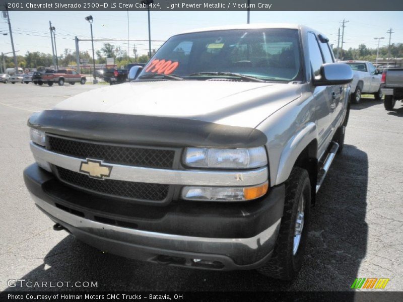 Light Pewter Metallic / Medium Gray 2001 Chevrolet Silverado 2500HD LS Crew Cab 4x4