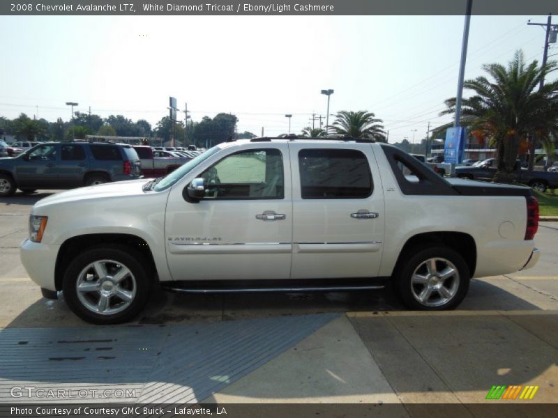 White Diamond Tricoat / Ebony/Light Cashmere 2008 Chevrolet Avalanche LTZ
