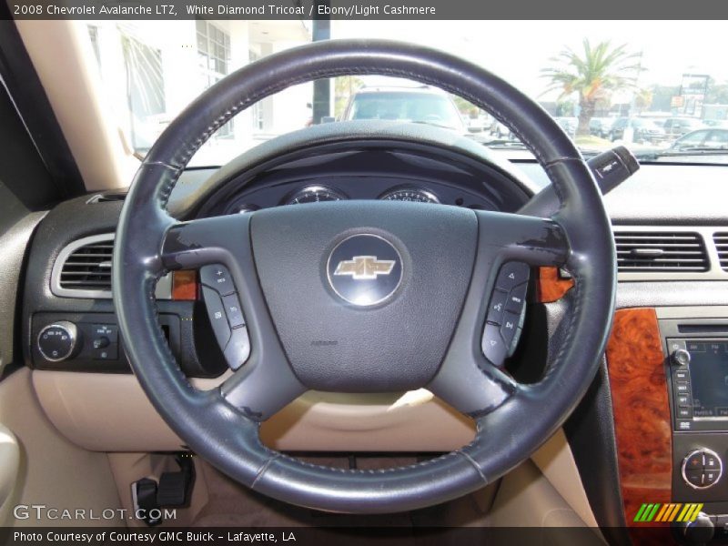 White Diamond Tricoat / Ebony/Light Cashmere 2008 Chevrolet Avalanche LTZ