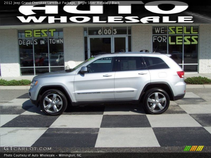 Bright Silver Metallic / Black 2012 Jeep Grand Cherokee Laredo X Package