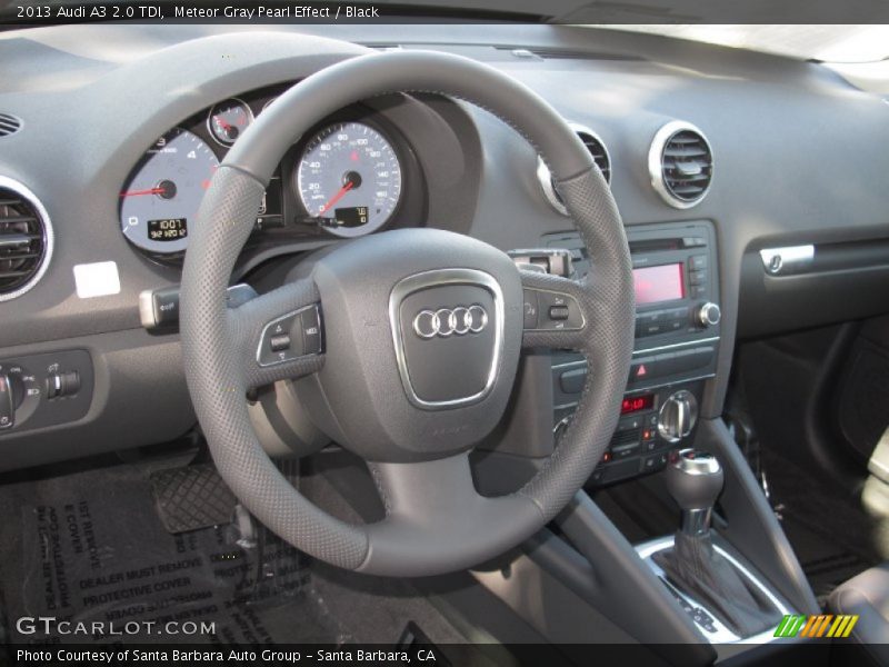 Meteor Gray Pearl Effect / Black 2013 Audi A3 2.0 TDI