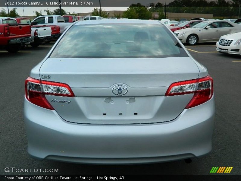 Classic Silver Metallic / Ash 2012 Toyota Camry L