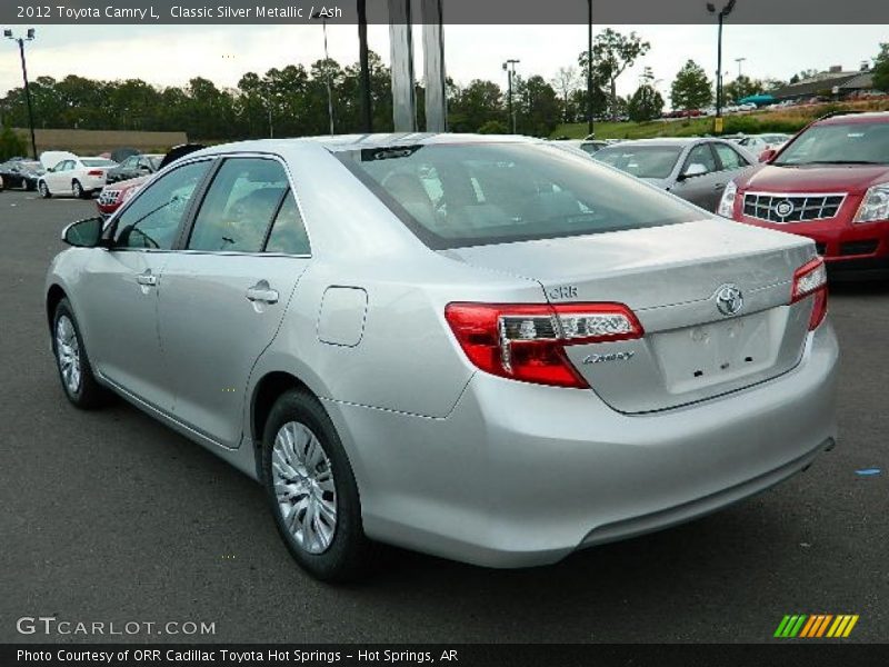 Classic Silver Metallic / Ash 2012 Toyota Camry L