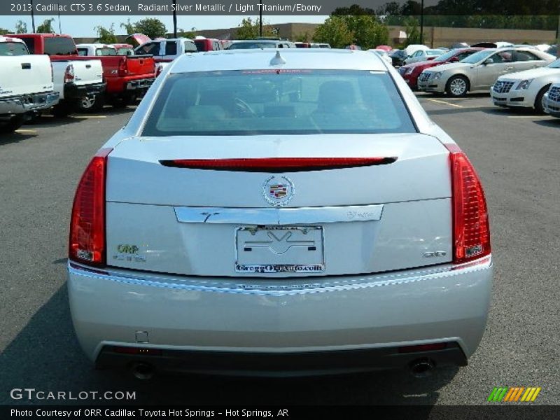 Radiant Silver Metallic / Light Titanium/Ebony 2013 Cadillac CTS 3.6 Sedan