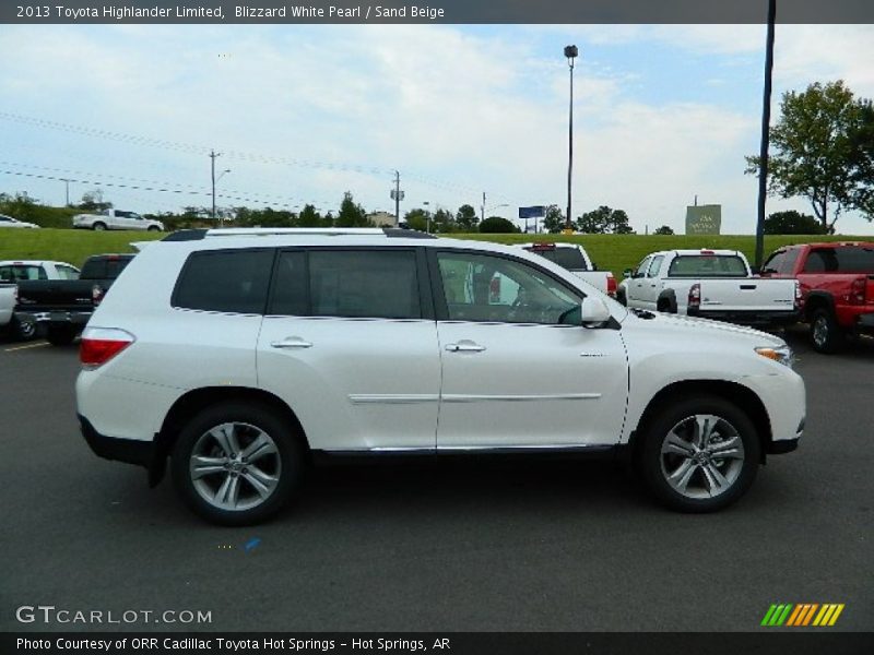 Blizzard White Pearl / Sand Beige 2013 Toyota Highlander Limited