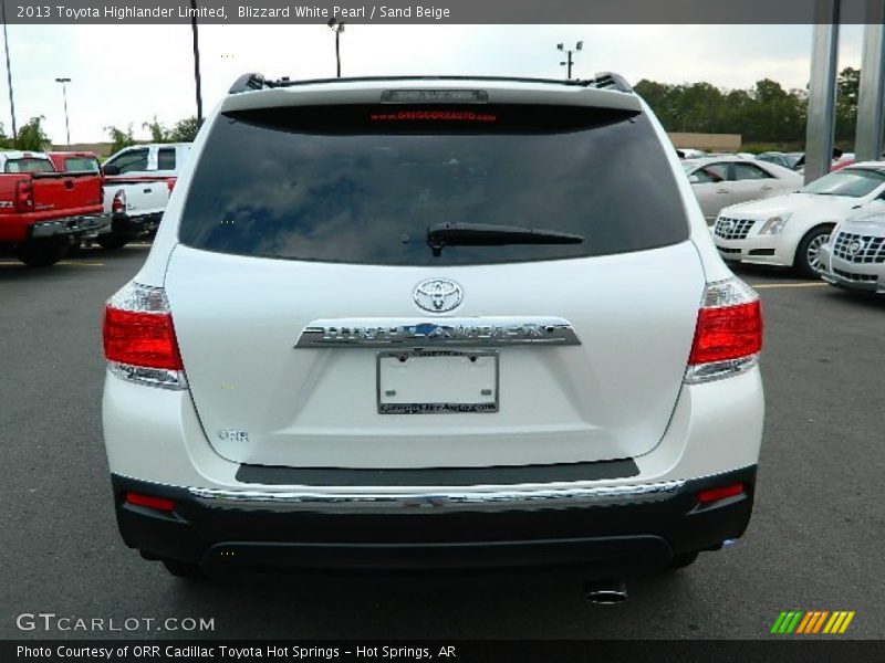 Blizzard White Pearl / Sand Beige 2013 Toyota Highlander Limited