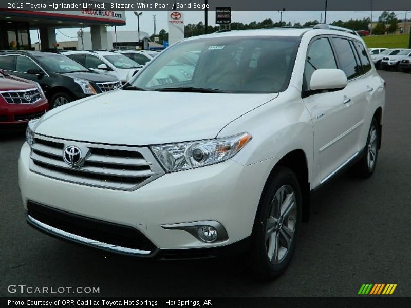 Blizzard White Pearl / Sand Beige 2013 Toyota Highlander Limited