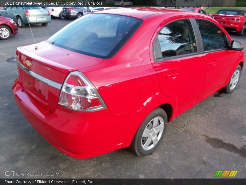 Victory Red / Charcoal 2011 Chevrolet Aveo LT Sedan