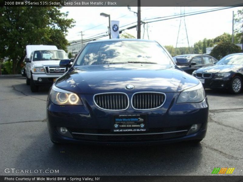 Deep Sea Blue Metallic / Black 2008 BMW 5 Series 535i Sedan