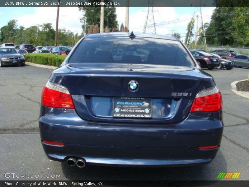Deep Sea Blue Metallic / Black 2008 BMW 5 Series 535i Sedan