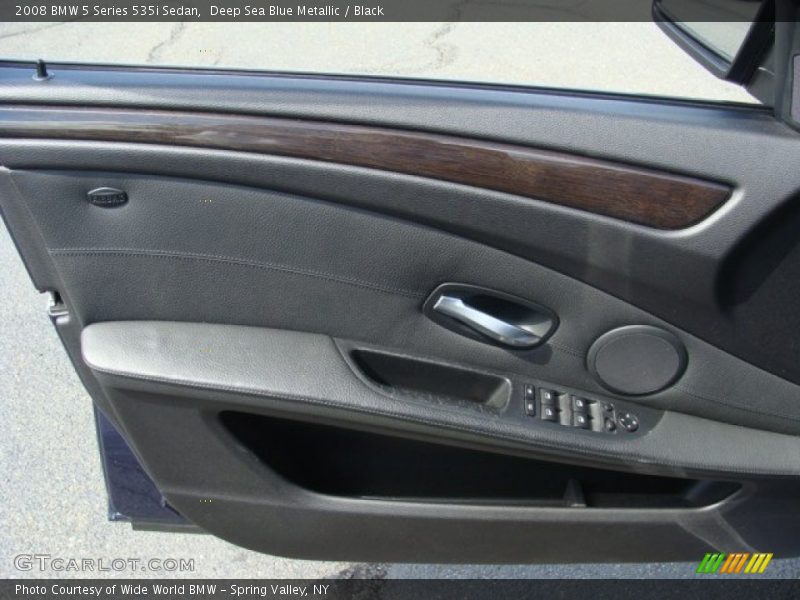 Deep Sea Blue Metallic / Black 2008 BMW 5 Series 535i Sedan