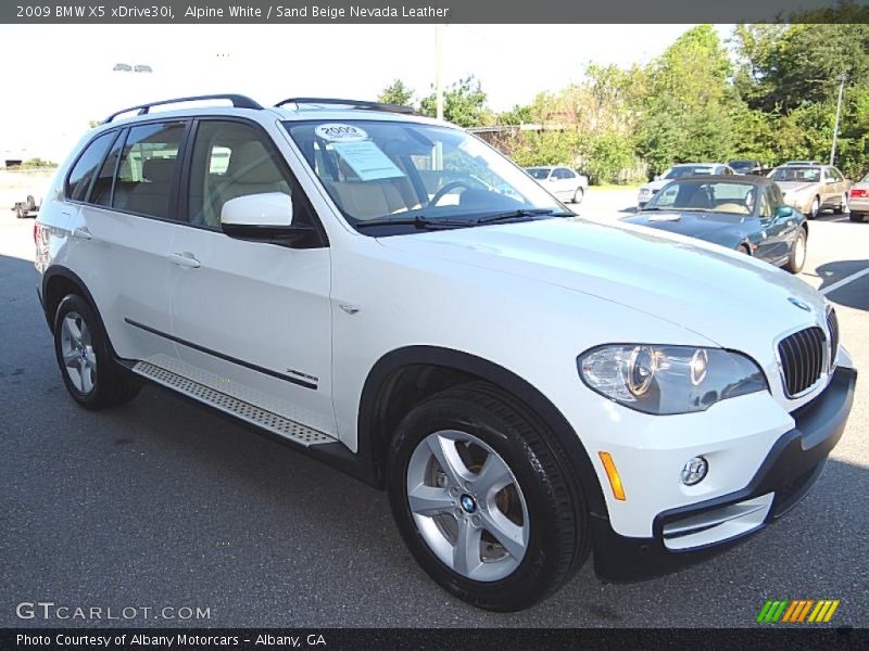 Alpine White / Sand Beige Nevada Leather 2009 BMW X5 xDrive30i