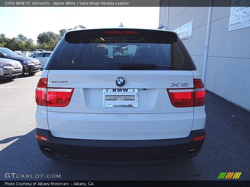 Alpine White / Sand Beige Nevada Leather 2009 BMW X5 xDrive30i