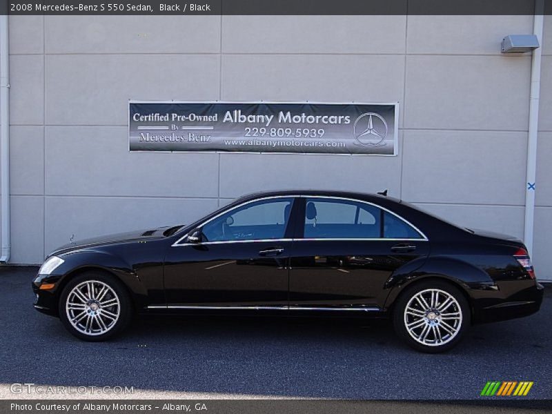 Black / Black 2008 Mercedes-Benz S 550 Sedan