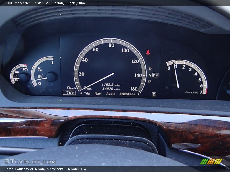 Black / Black 2008 Mercedes-Benz S 550 Sedan