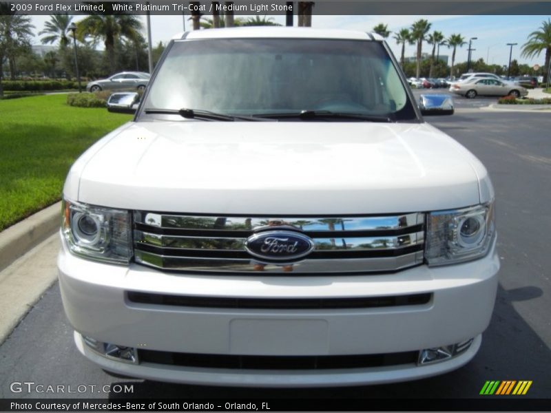 White Platinum Tri-Coat / Medium Light Stone 2009 Ford Flex Limited