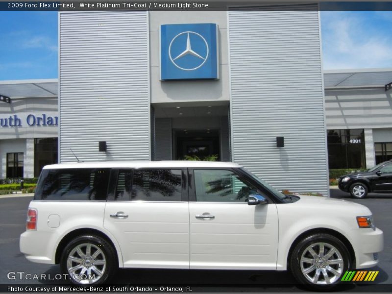 White Platinum Tri-Coat / Medium Light Stone 2009 Ford Flex Limited