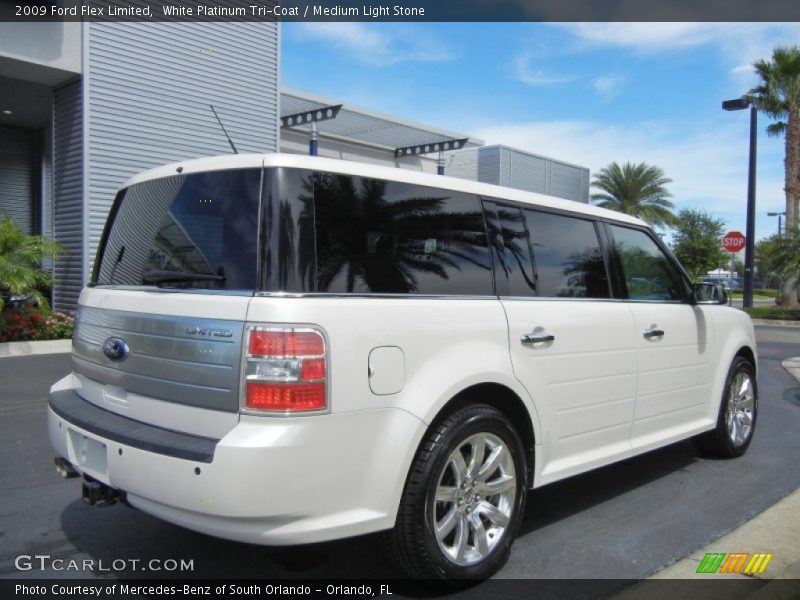 White Platinum Tri-Coat / Medium Light Stone 2009 Ford Flex Limited