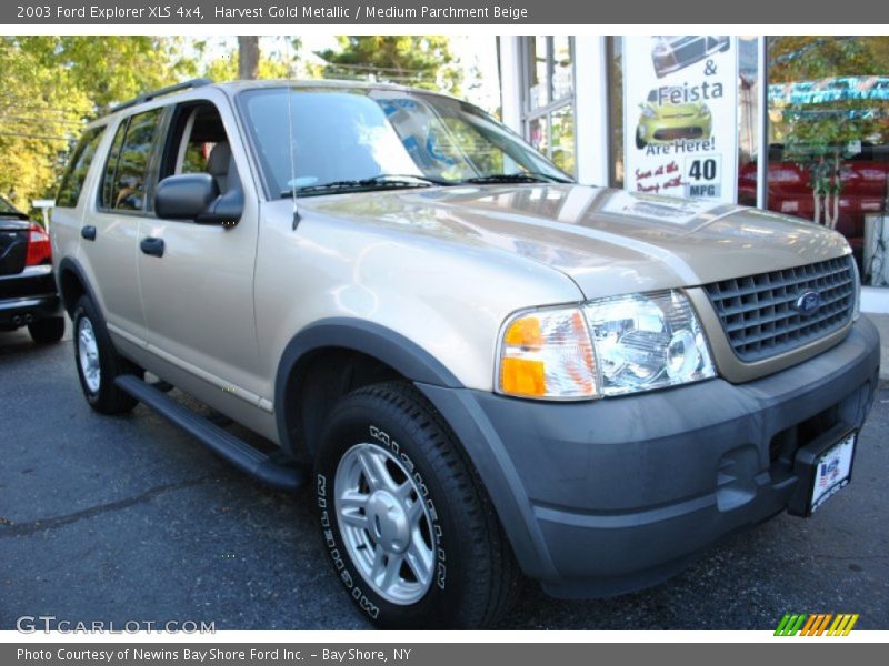 Harvest Gold Metallic / Medium Parchment Beige 2003 Ford Explorer XLS 4x4