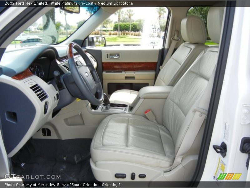 White Platinum Tri-Coat / Medium Light Stone 2009 Ford Flex Limited