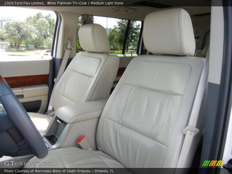 White Platinum Tri-Coat / Medium Light Stone 2009 Ford Flex Limited