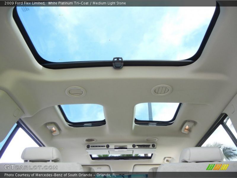 White Platinum Tri-Coat / Medium Light Stone 2009 Ford Flex Limited