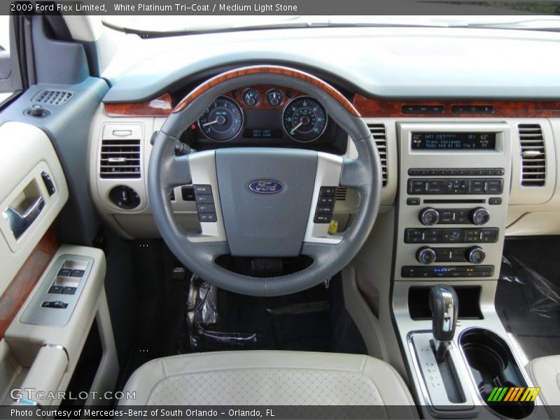 White Platinum Tri-Coat / Medium Light Stone 2009 Ford Flex Limited